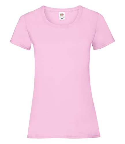 Image of Fruit of the Loom Women's Valueweight Short Sleeve T-Shirt, Light Pink, 14 (Manufacturer Size:Large)