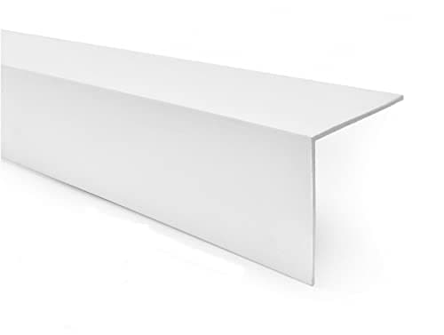 Image of White Durable 1M PVC Trim for Edges & Corners Upgrade Your Home or Office Perfect 90 Degree Angles - 100x100mm & 70x70mm Sizes With 3MM Wall Thickness TMW Profiles (100x100mm)