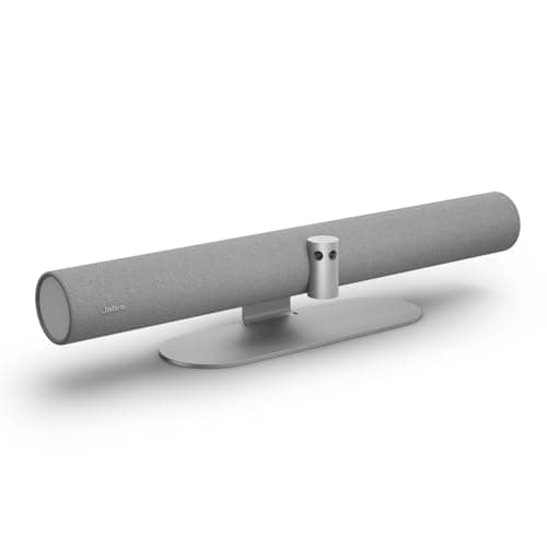 Image of Jabra PanaCast 50 Panoramic 4K Video Bar - Conference Camera for Small & Medium Rooms with 180 Degree Field of View & 8 Microphones - UK Power Supply - grey