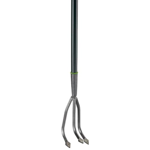 Image of Draper 100mm Carbon Steel Cultivator | Garden Hand Tools | Heavy-Duty Hand Cultivator | 3 Prong Gardening Fork | Tubular Steel Head | 88796