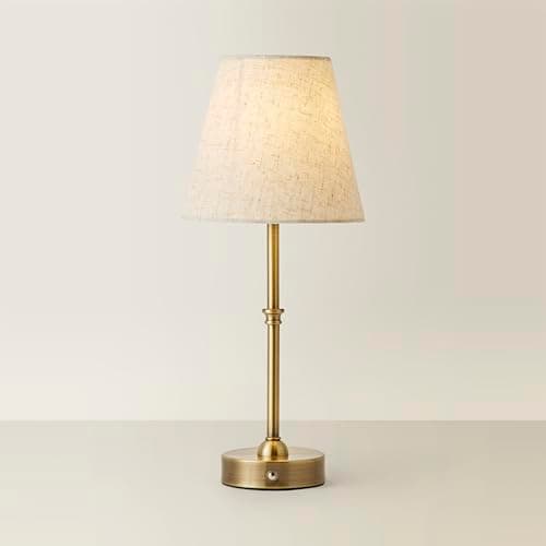 Image of ValueLights | Traditional Antique Brass Rechargeable Table Lamp, Portable Dimmable Touch Light for Bedroom, Living Room | Table Lamps, Home Décor & Improvement Essential