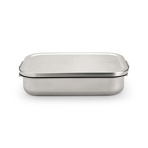 Image of Brabantia - Make & Take Lunch Box with Adjustable Divider, Durable and Timeless Design for Sandwiches, Wraps, and Snacks - Matt Steel, Large