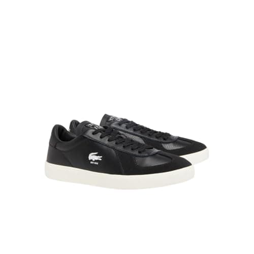 Image of Lacoste Men's Baseshot Sneakers, Black & Off White, 9.5