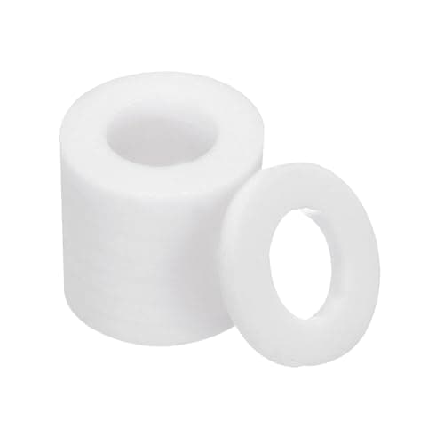 Image of PATIKIL Flat Washers, 100 Pcs 15mm OD 8mm ID 2mm Thickness PTFE Seal Washers Flange Gasket Sealing Gasket for Faucet Pipe Water Hose