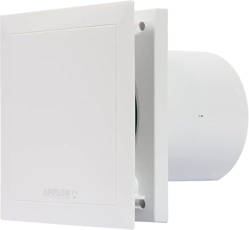 Image of Airflow QT100HT Extractor Fan 25L/s Flow - Adjustable Humidity, Timer Overrun & Delay Start - 100mm Duct - German Made, QuietMark Certified 25 dB, Efficient 5W/9W, 2-Speed Options, 3-Year Warranty
