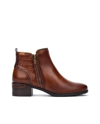 Image of Pikolinos Ankle boots with heel in leather Malaga for women, Cuero, 6-6.5 UK