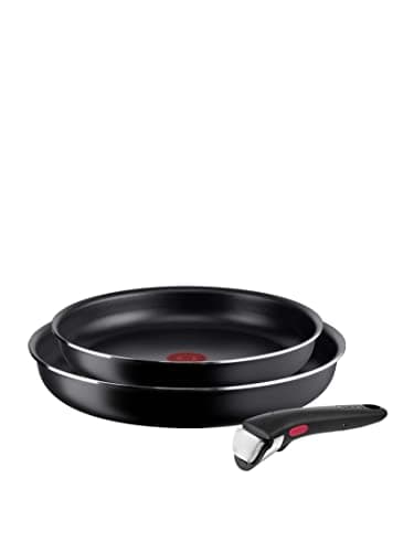 Image of Tefal Ingenio L1549013 Easy Cook & Clean 3 Piece Try Me Non-Stick Frying Pan Set, Black