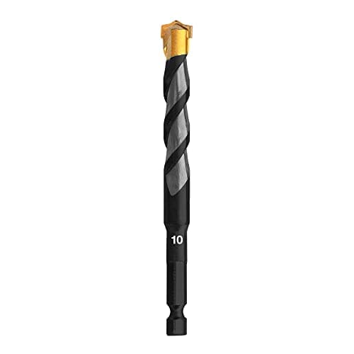 Image of 10mm Masonry Drill Bit, Hex Shank Multi Material Drill Bits Masonry, Brick Walls, Soft Tile, Wood, Plastic, Metal