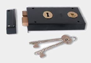 Image of Union 1448 Rim Lock 140mm BLK