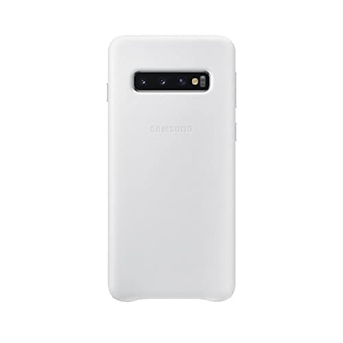 Image of Samsung Protective Leather Cover for Galaxy S10 – Official Galaxy S10 Case – Hardwearing Genuine Leather Phone Case for the Samsung Galaxy S10 - White
