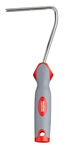 Image of ProDec Advance Soft Grip 4 inch Mini Paint Roller Frame Compatible with All Mini Paint Rollers - 10 inch Long, Universal 6 mm Diameter Chrome Push Fit Bar