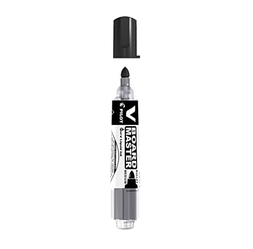 Image of Pilot Begreen Recycled V Board Master Whiteboard Marker Bullet 6.0 mm Tip - Black, Box of 10