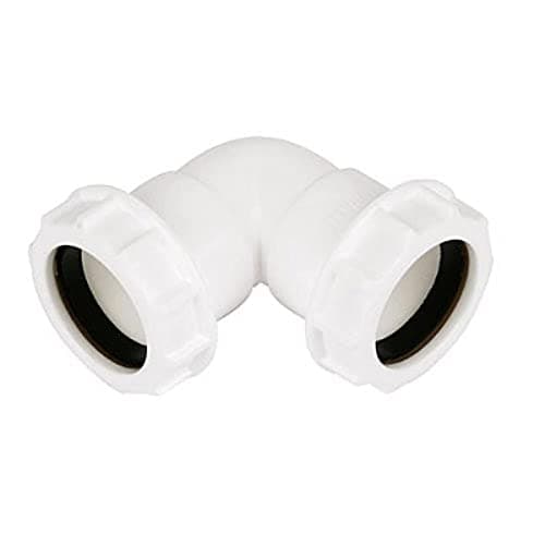 Image of Merriway BH02915 Waste Compression 90 Degree Bend, 40mm, White