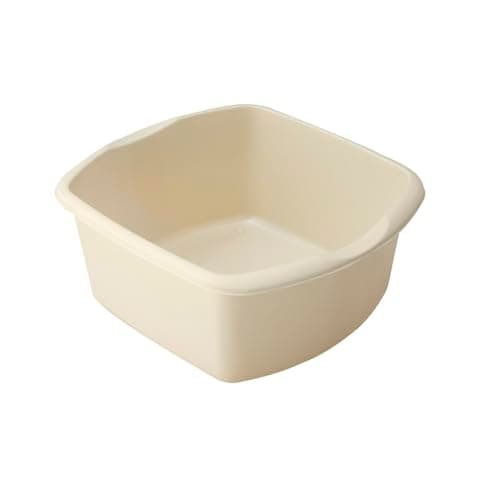 Image of Addis 510583, 8 Litre Small Rectangular Bowl, Linen Cream 8L, Light Beige