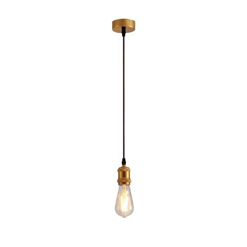 Image of TEKLED® Basic LED Ceiling Light | Vintage Industrial Retro Pendant Light | E27 Edison | Modern Design Pendant Light | for Bar Kitchen Dining Room Bedroom Coffee Shop Gold (Bulb not Included)
