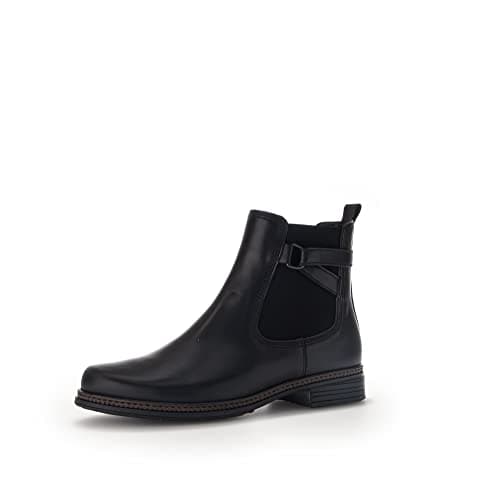 Image of Gabor Women Ankle Boots, Ladies Chelsea Boots,Removable Insole,Winter Boots,Low Boots,Half Boots,Bootie,Lined,Black (Schwarz) / 27,40.5 EU / 7 UK