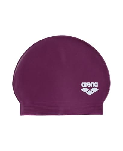 Image of Arena Unisex Soft Latex II Swim Cap for Women and Men Fitness Swimmers Intensive Training Durable Soft Elastic Bathing Flat Cap, Dark Raspberry