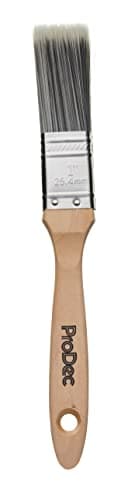 Image of ProDec 1 inch Decorator Synthetic Paint Brush for a Smooth Finish Painting with Emulsion, Gloss and Satin Paints on Walls, Ceilings, Wood and Metal, 1" 25mm