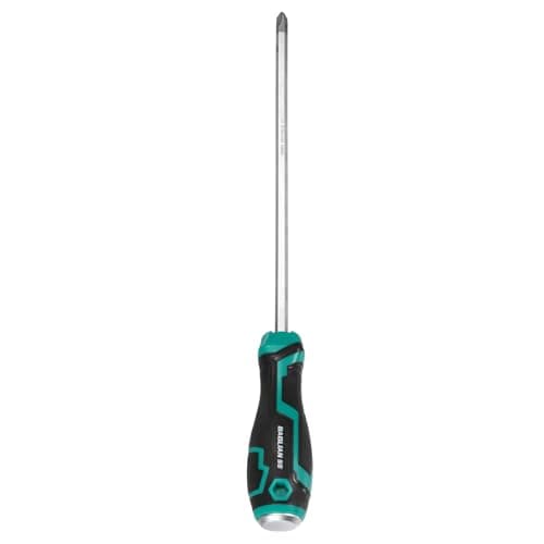 Image of sourcing map Magnetic Phillips Screwdriver PH3 x 250mm S2 Steel Go-Thru Cross Screwdrivers with Striking Cap for Industry and Automobile Repair