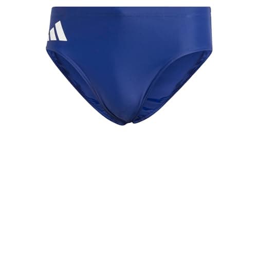 Image of adidas Men's Solid Swim Trunks, Dark Blue/White, 34