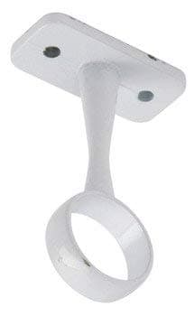 Image of Wardrobe Rail Centre Supports Brackets 19mm White Finish x1