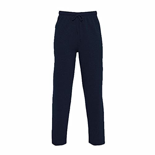 Image of FASHION MY LOVE Jogging Pants Mens Tracksuit Bottoms Trousers Casual Mens Joggers for Men UK Zip Pockets Elasticated Open Hem Classic Jog Pants Jog Sweatpants Sports Joggers Navy