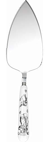 Image of V&A Alice in Wonderland Cake Slice in Gift Box, Stainless Steel/Porcelain, White, 26.5 cm
