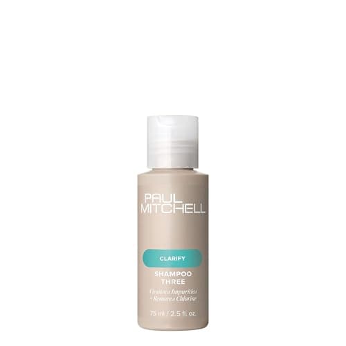 Image of Paul Mitchell Three Shampoo Clarifying Shampoo, Cleans Impurities + Removes Chlorine, For All Hair Types, Ideal For Swimmers, 75ml
