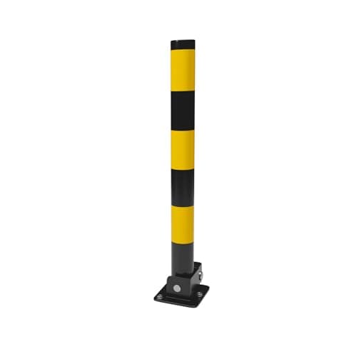 Image of Streetwize Solid Steel Round Parking Post With Locking Base, 3 Lock Keys, 600mm x 57mm SWWL7