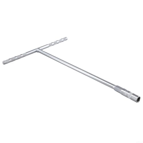 Image of Metal T Handle Socket Wrench Hexagon Spanner T-type Tool for Auto Bike Maintenance Garage Workshop 8mm 10mm 12mm 13mm 14mm Optional Size Silver Finish Handy Equipment(8mm)