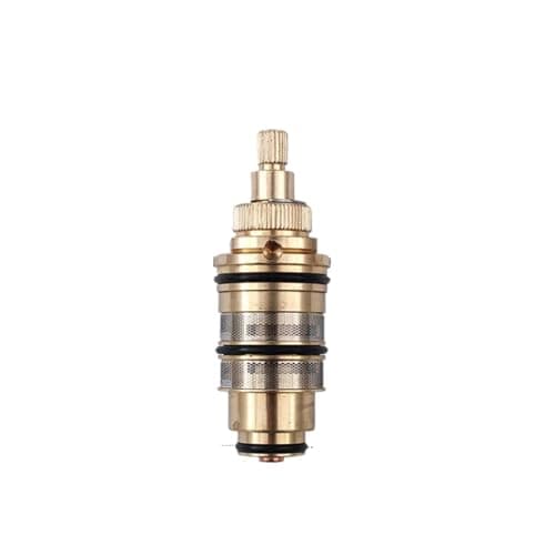 Image of Thermostatic Brass Shower Cartridge, Temperature Control Brass Replacement Thermostatic Cartridge Shower Mixer Tap Shower Valve Handle Spare Repair Kit (H-2)