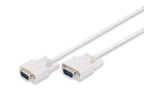 Image of DIGITUS Serial Connection Cable - D-Sub 9 to D-Sub 9 - Plug to Plug - 2.0m - RS-232 - RS-485 - Beige