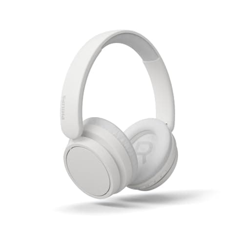 Image of Philips TAH5209WT/00 Lightweight On Ear Wireless Bluetooth Headphones with Passive Noise Isolation - 65 Hours Play Time, Natural Sound, Clear Calls, Dynamic Bass, 2 Hours USB-C Charging- White