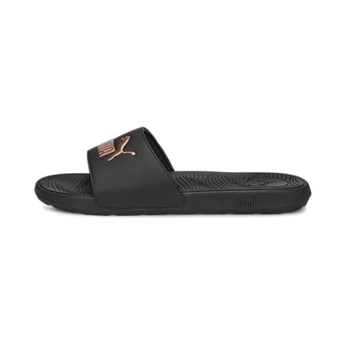 Image of Puma Women Cool Cat 2.0 Wns Slide Sandals, Puma Black-Rose Gold, 4 UK