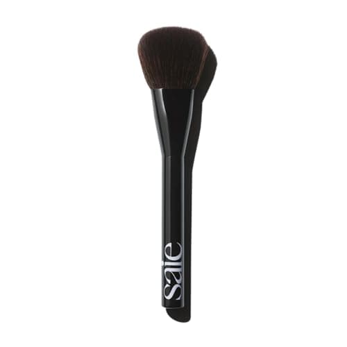 Image of Saie Powder Blush Brush - Fluffy, Tapered Pressed or Loose Powder Brush for Easy Pickup, Diffused Application + Minimal Fallout - Made with Vegan, Cruelty-Free Synthetic Bristles (1 Count)