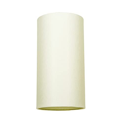 Image of Contemporary and Stylish Soft Cream Linen Fabric Tall Cylindrical Lamp Shade for Pendant or Table Lamp Base - 25cm Height - 40w Maximum - Suitable for The Home or Commercial Usage by Happy Homewares