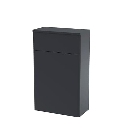 Image of Balterley WC Unit, Floor Standing Back To Wall Water Closet Unit, Soft Square WC, BTW Water Closet for Bathroom and Cloakroom, No Concealed Cistern & Toilet Pan - 500 x 253 x 818 mm (Dark Grey)