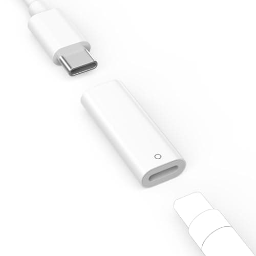 Image of MoKo USB C to iPencil Charger Adapter Compatible with Apple Pencil 1st Generation, Apple Pencil Adapter for iPad 10/11th (A16) Gen, Female USB-C to iPencil Connector for Charging, Bluetooth Pairing