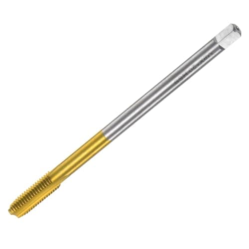 Image of TA-VIGOR M8 x 1.25mm Metric Thread Tap, 120mm Long Straight Flute Screw Thread Milling Machine Taps with H2 Tolerance 3 Flutes Ground Threads, Titanium Coated Threading Tapping Repair Tool