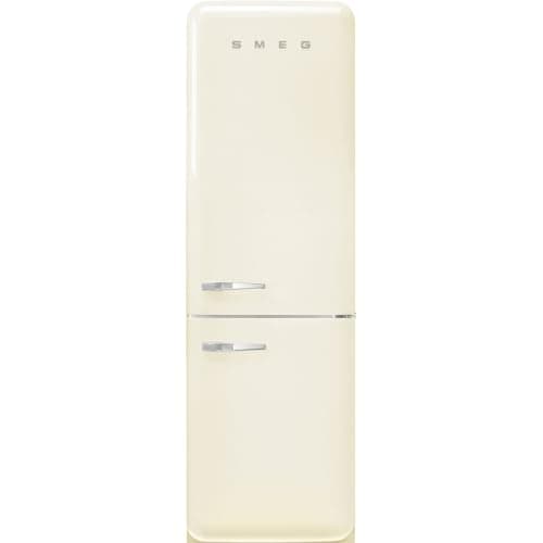 Image of Smeg FAB32RCR6UK 50s Style Retro Freestanding Fridge Freezer, Frost Free, Right Hand Hinge, Cream Finish, C Energy Rated, Spacious 331L Capacity, Stylish Vintage Design