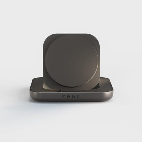 Image of Zens Magnetic Nightstand Wireless Charger (2026), MagSafe & Qi2 15W Wireless Charger for iPhone/AirPods, Includes 20W Power Adapter (EU/UK/US) & 1.5M Integrated Cable, Black