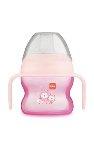 Image of MAM Starter Cup with Non-Slip Handles and Spout, 4+ Months, 150 ml, Pink