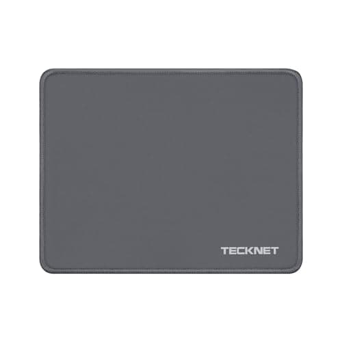 Image of TECKNET Mouse Mat 270 x 210 x 3 mm Gaming Mouse Pad, Non-Slip Rubber Base, Waterproof Surface, Stitched Edges Mouse pad, Compatible with Laser and Optical Mice