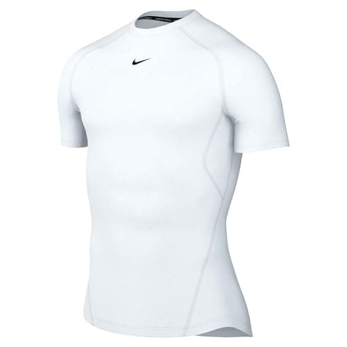 Image of NIKE FB7932-100 M NP DF TIGHT TOP SS Sweatshirt Men's WHITE/BLACK Size L