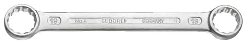 Image of GEDORE Double-ended ring spanner, AF 27+32 mm, Straight, Flat, Slender, Bi-hex, UD profile, Spanner, 4 27x32