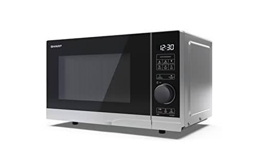 Image of SHARP YC-PS204AU-S Compact 20 Litre 700W Digital Microwave, 10 power levels, ECO Mode, defrost function, LED cavity light - Silver
