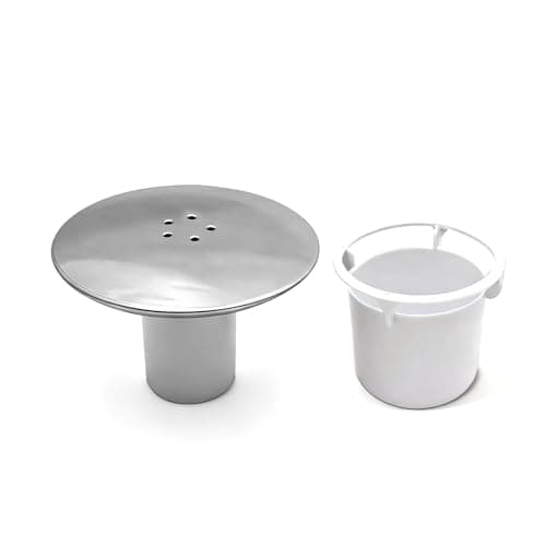 Image of Shower Drain Cover 90mm/115mm, Chrome Waste Trap Replacement, Removable Top Fitting Cap Parts, Fitting Fast Flow Shower Plughole Cover, Keep Showers Clog-Free Cover Cap Plug Hole