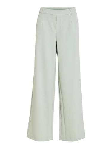 Image of Vila Women's Vivarone Hw Wide Pant-Noos, Silt Green, 8