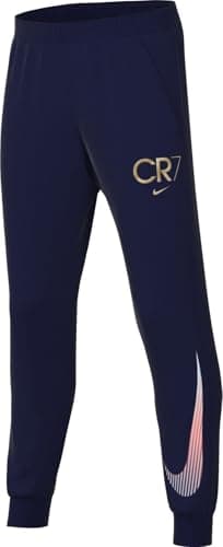 Image of Nike Cr7 Club Fleece Football Jogger for Older Children, Blue Void/Metallic Gold, HF4349-492, S
