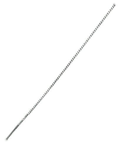 Image of British Jewellery Workshops Silver 1mm wide diamond cut Curb Pendant Chain 18 inches